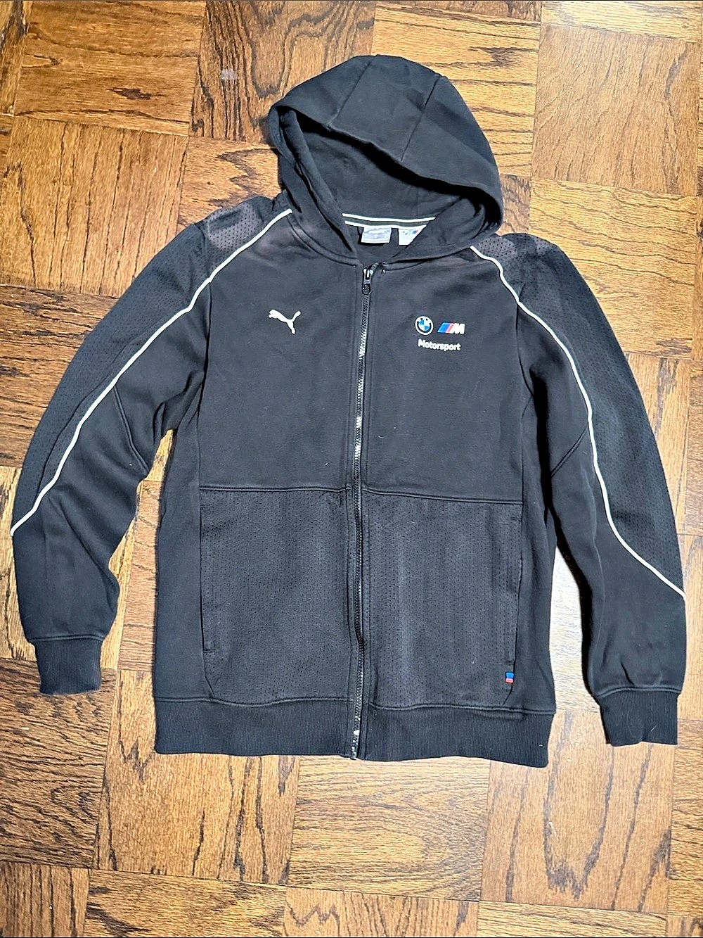 PUMA BMW Motorsport Zip Hoodie Black Men's Size L Hoodie